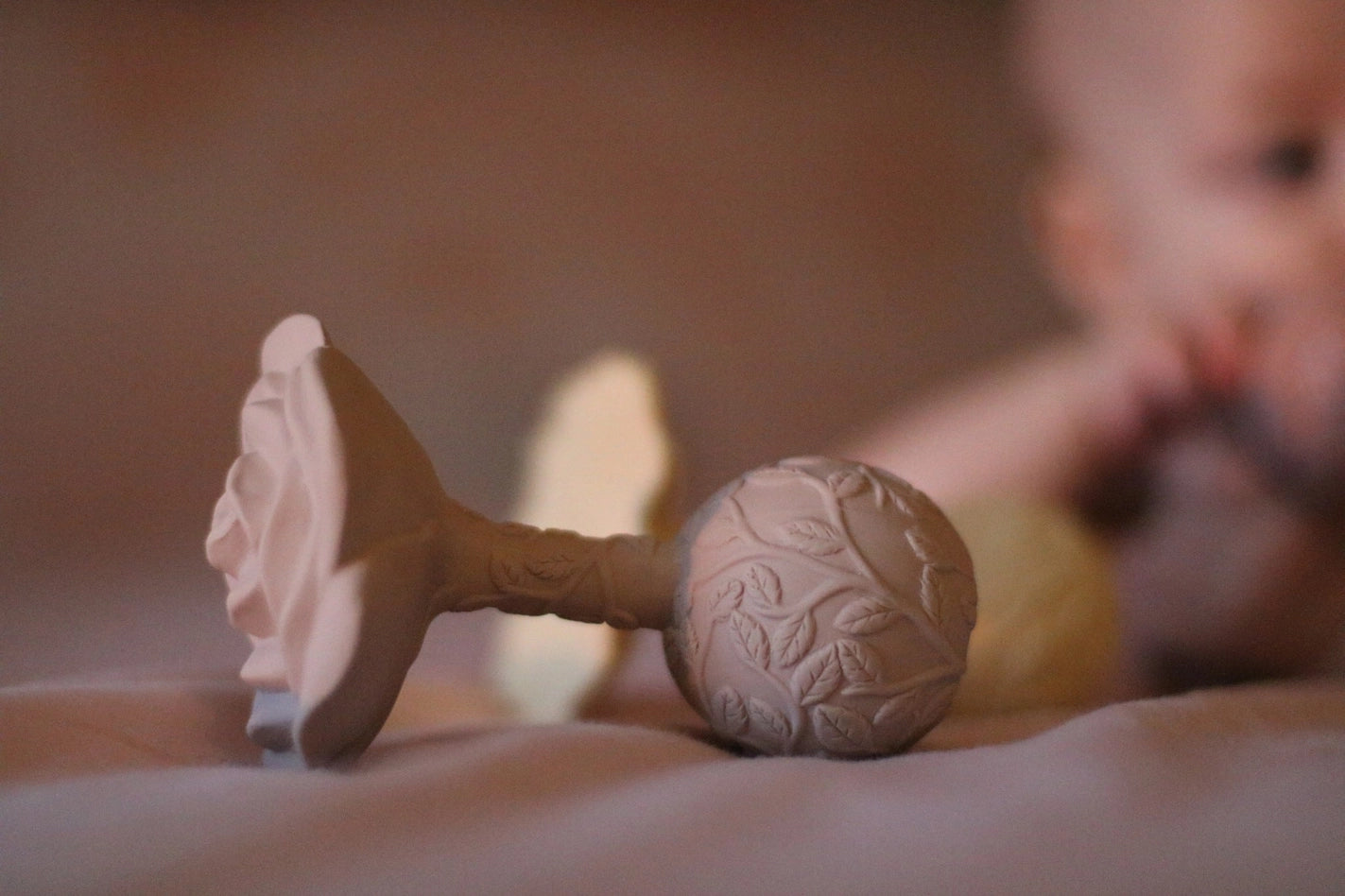 Natural Rubber Rattle Rose
