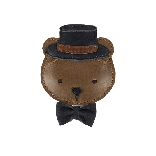 Ceesie Clip | Bear | Cognac Classic Leather