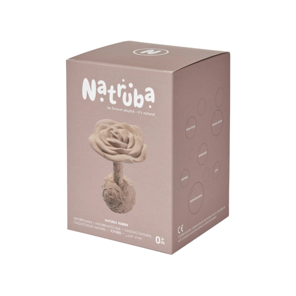 Natural Rubber Rattle Rose