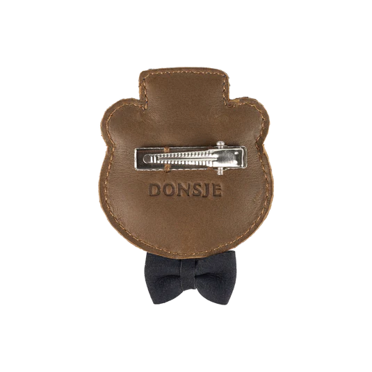 Ceesie Clip | Bear | Cognac Classic Leather