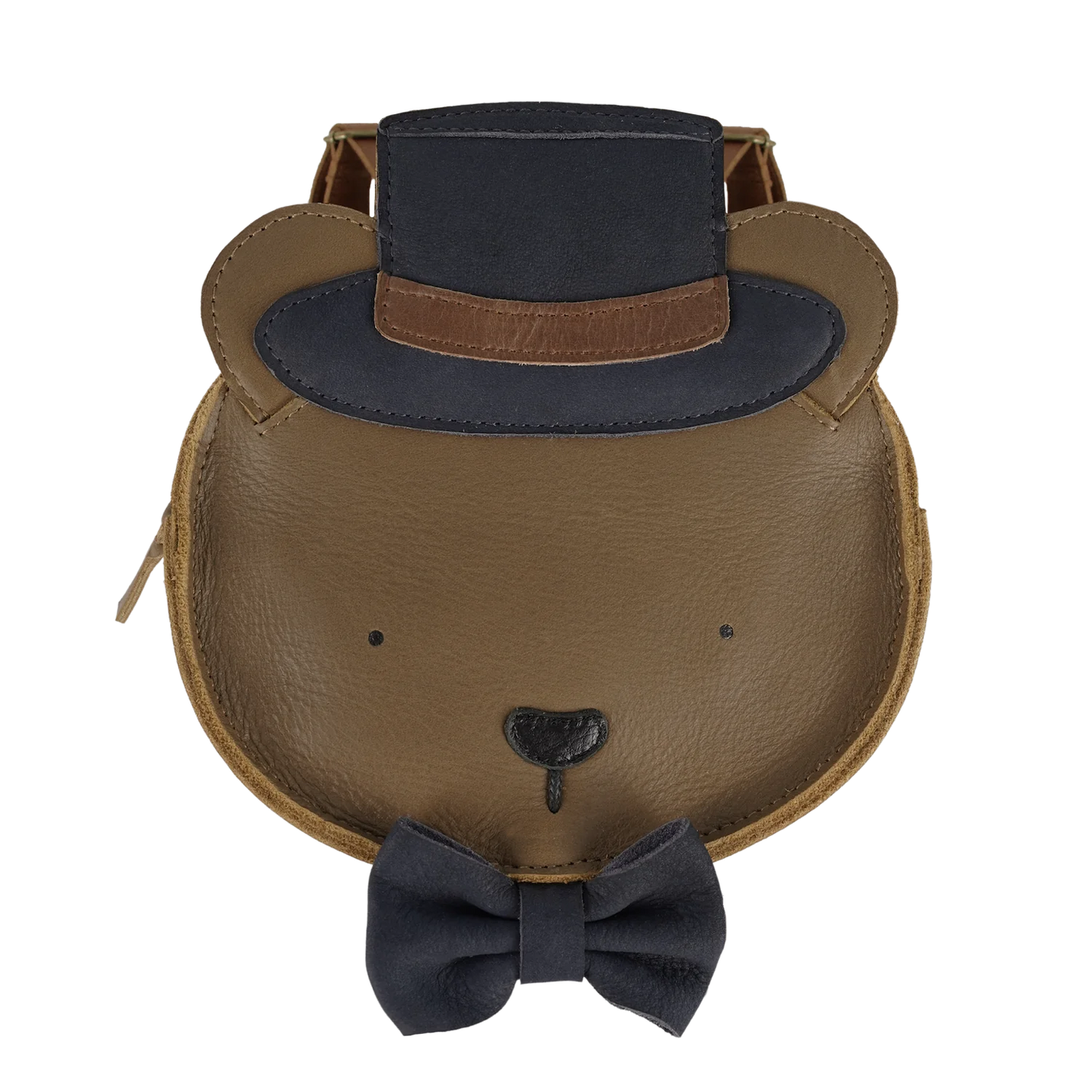 Tishi Schoolbag | Bear | Cognac Classic Leather