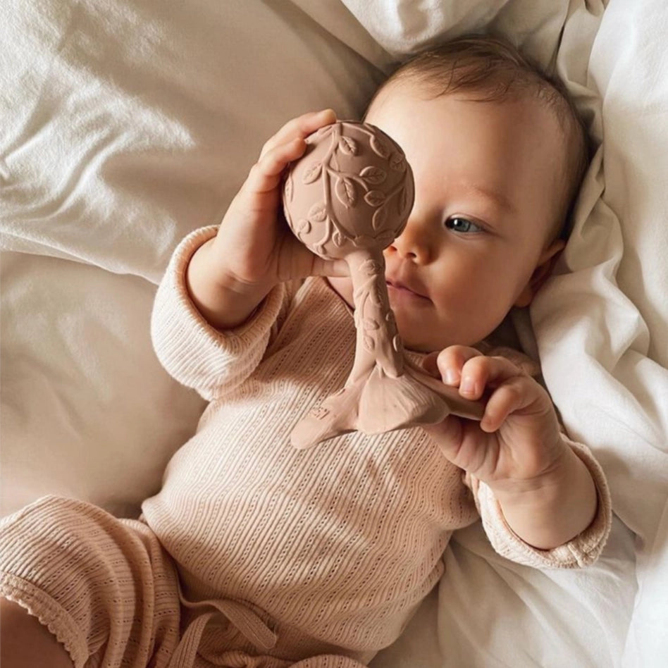 Natural Rubber Rattle Plumeria