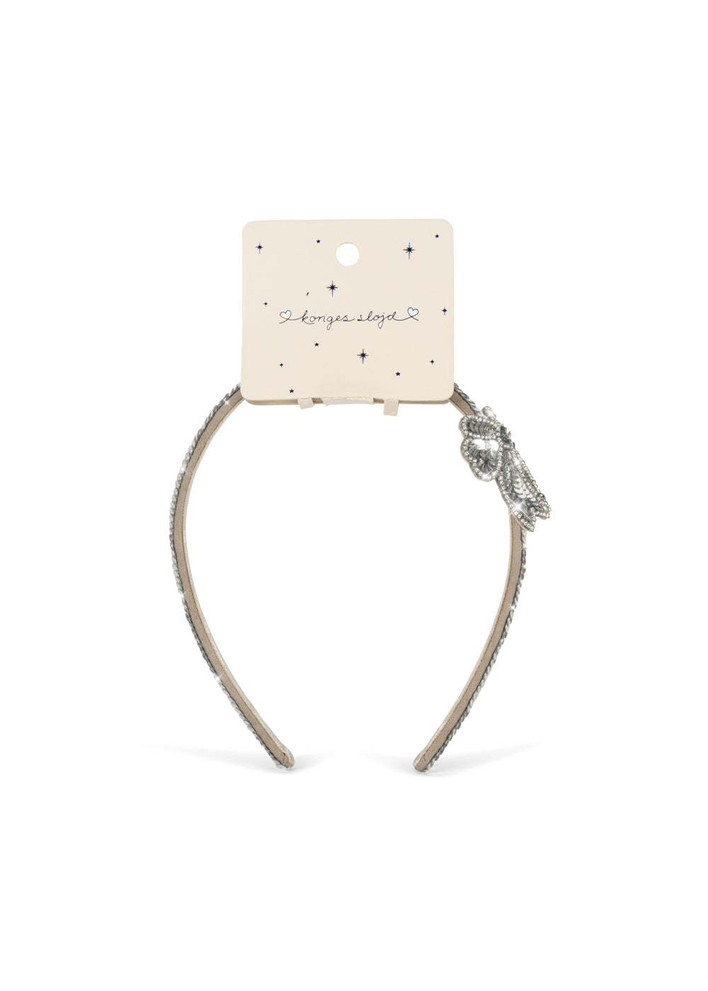 SEQUIN BOW HAIRBRACE – SILVER