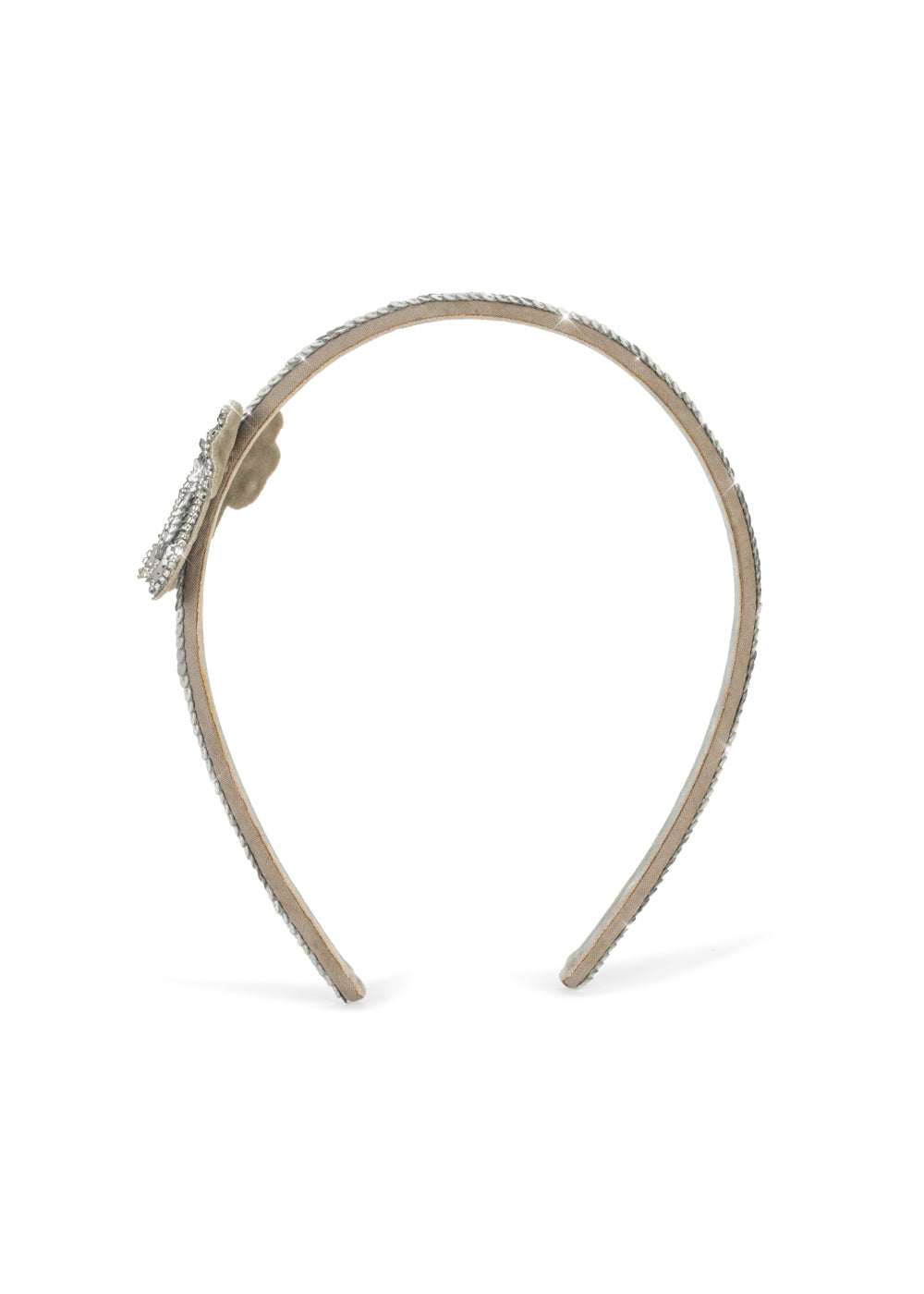 SEQUIN BOW HAIRBRACE – SILVER