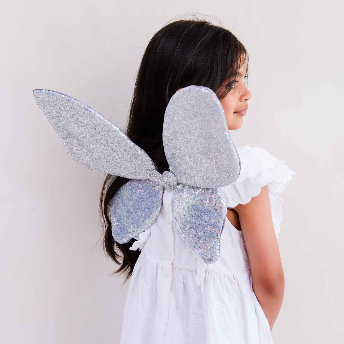 Sparkle Sequin Wings – Silver