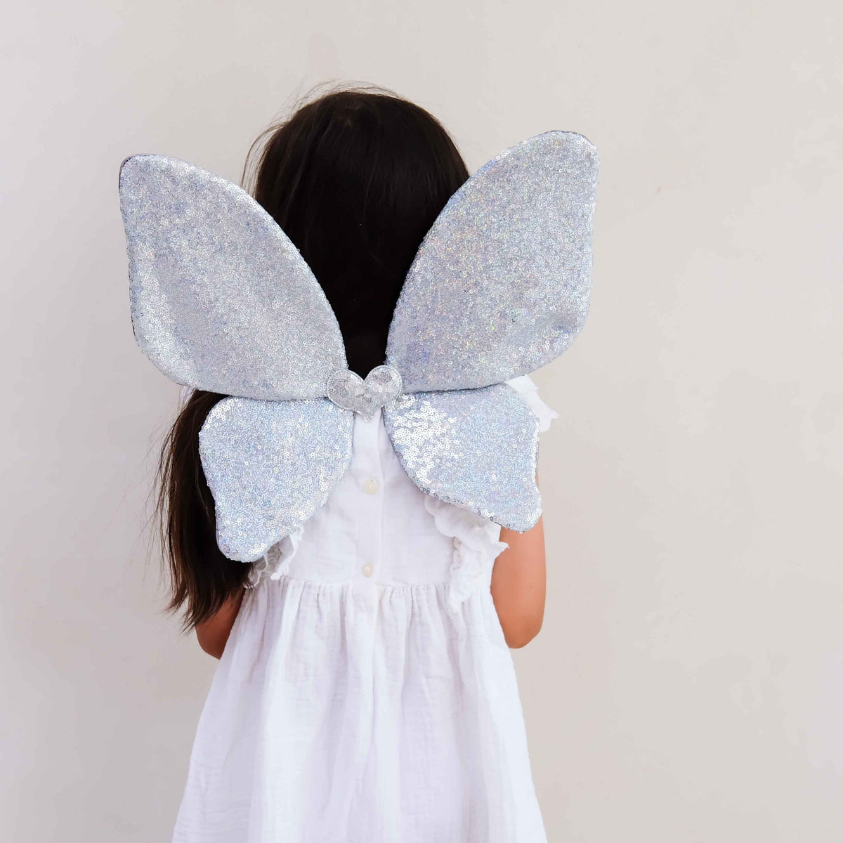 Sparkle Sequin Wings – Silver
