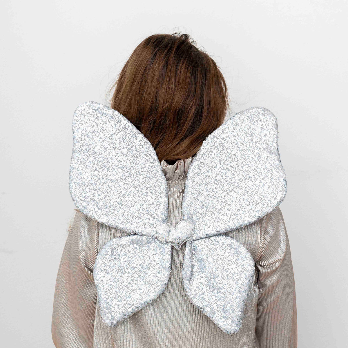 Sparkle Sequin Wings – Silver