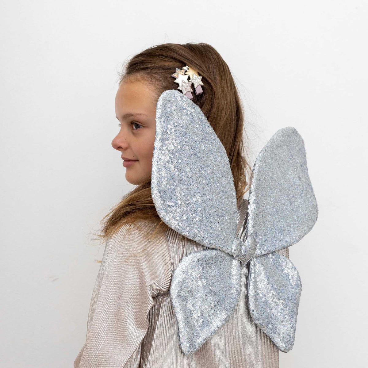 Sparkle Sequin Wings – Silver