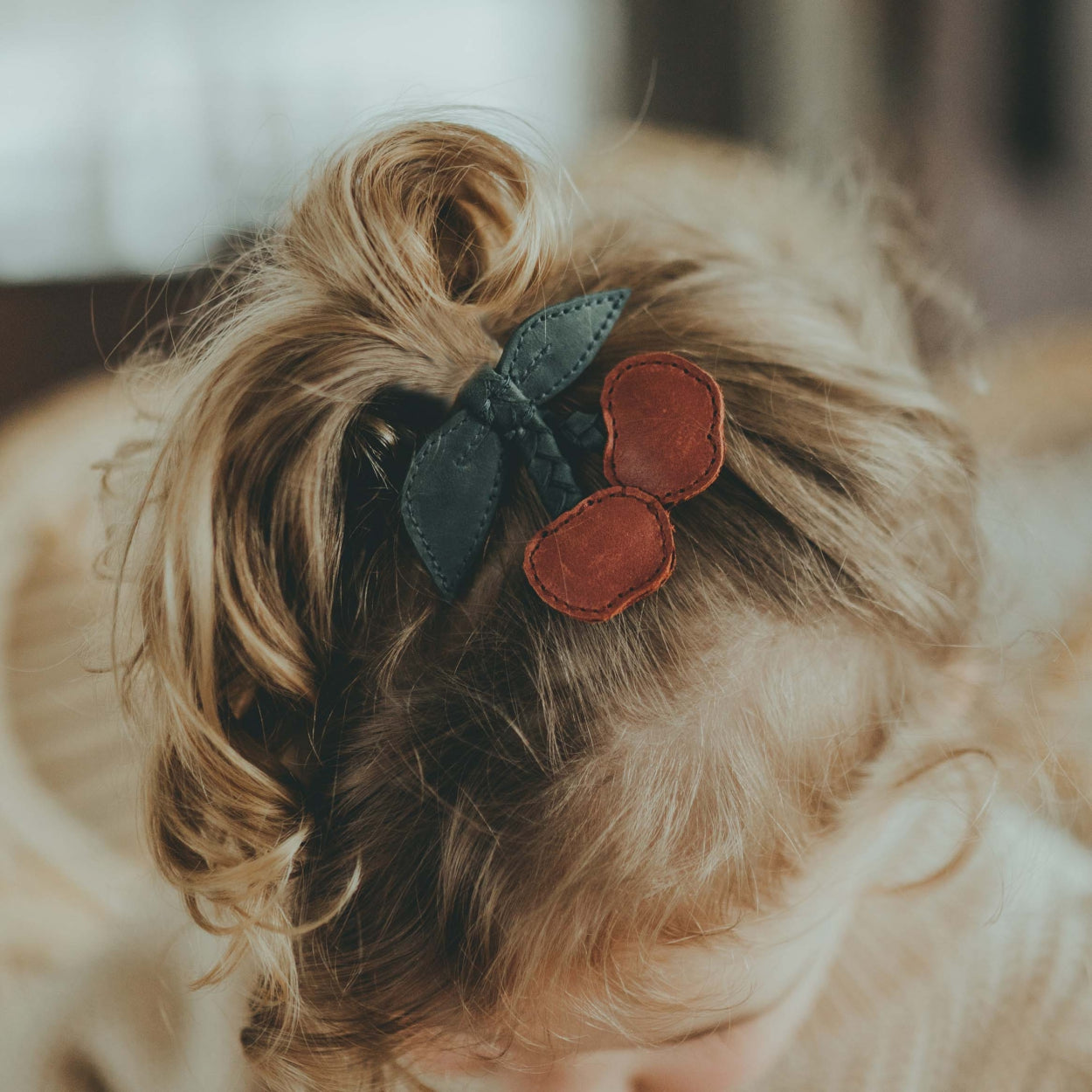 Nanoe Fruit Hairclip | Cherry | Scarlet Classic Leather