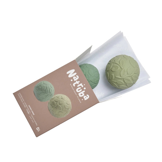 Natural Rubber Sensory Ball Set Leaf - Green