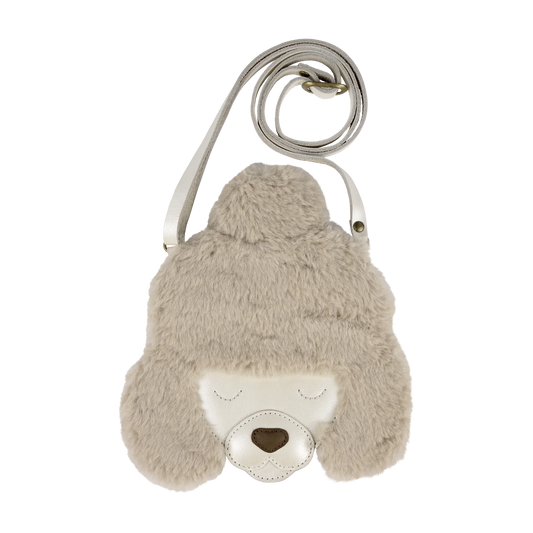 Britta Exclusive Purse | Poodle | Off White Metallic Leather