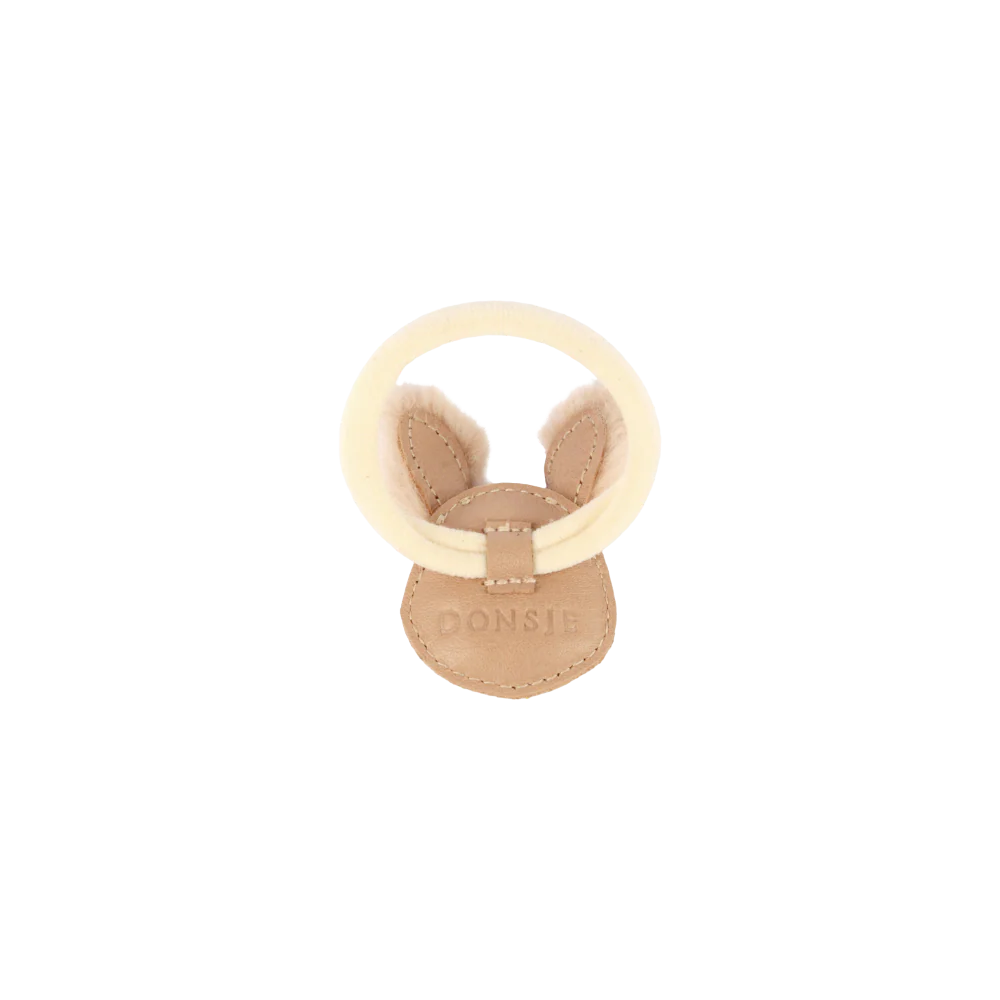 Josy Exclusive Hair Tie | Fluffy Bunny | Light Rust Leather