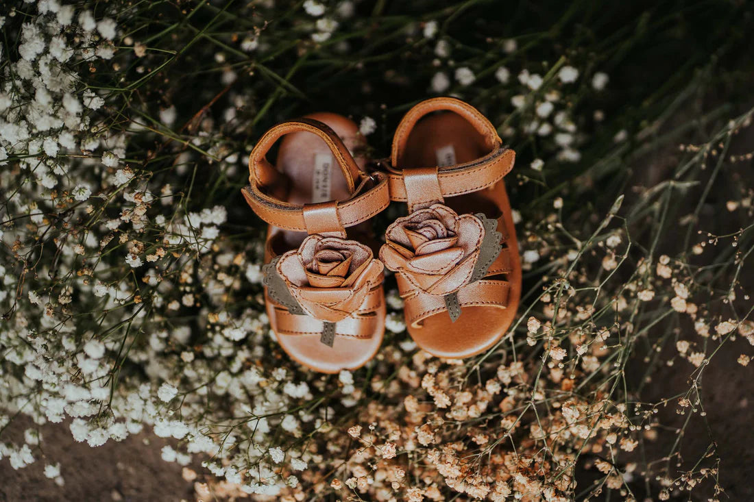 Filoe Sandals | Rose | Clay Metallic Leather