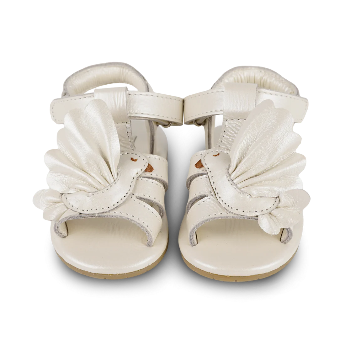 Filoe Sandals | Dove | Off White Metallic Leather
