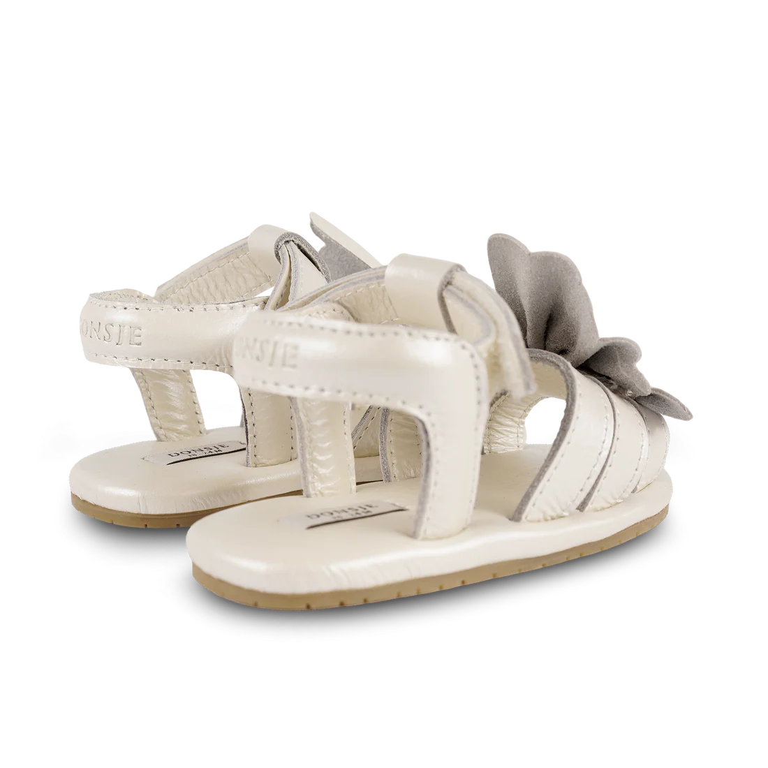 Filoe Sandals | Dove | Off White Metallic Leather