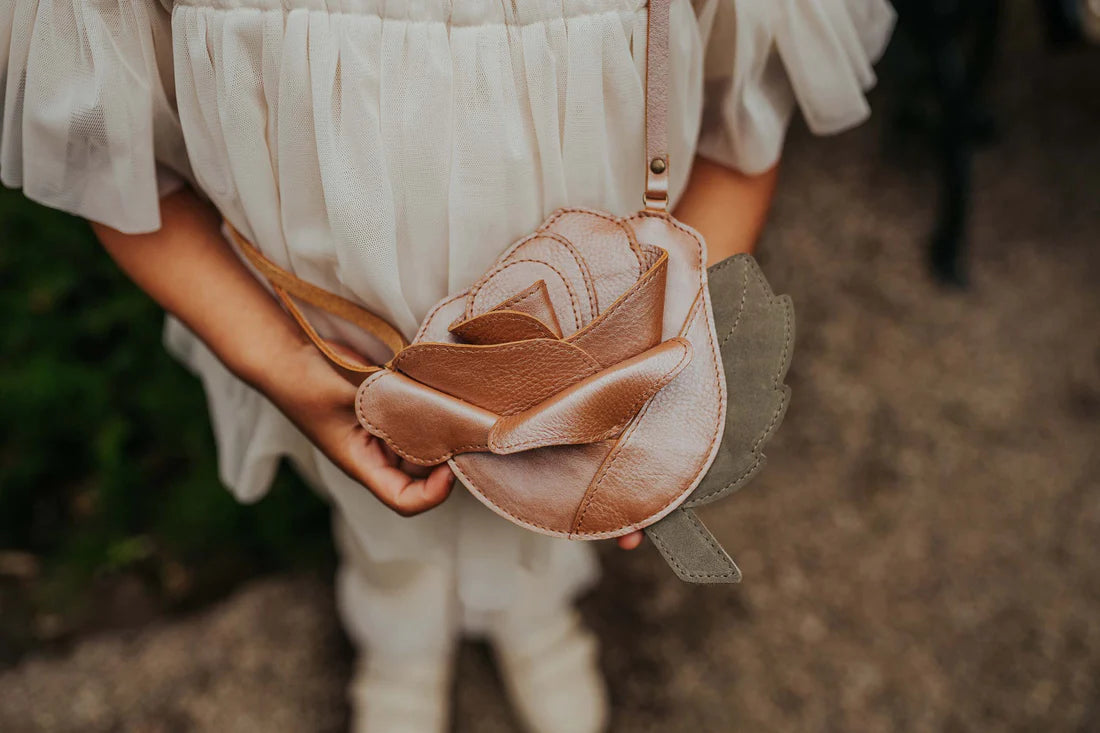 Filoe Purse | Rose | Clay Metallic Leather