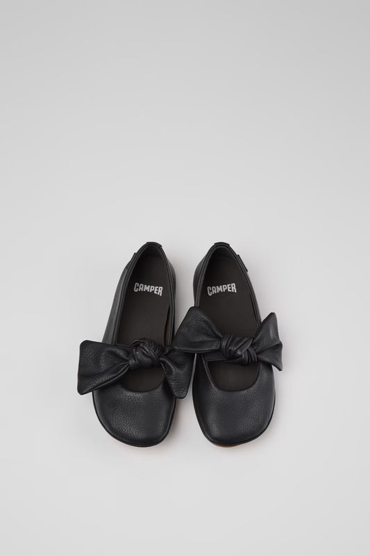Right Kids Leather Ballerinas – Black