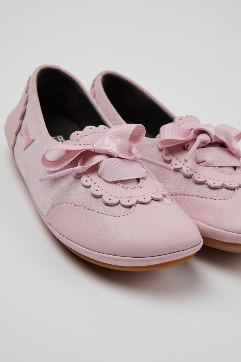 Right Kids Leather Ballerinas – Pink