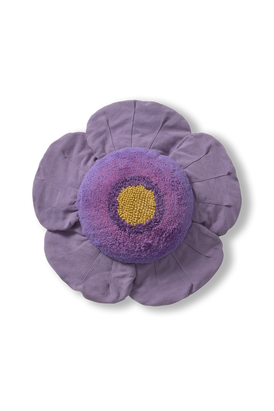 Floor Cushion Purple Poppy