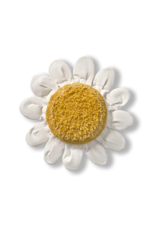Floor Cushion White Daisy