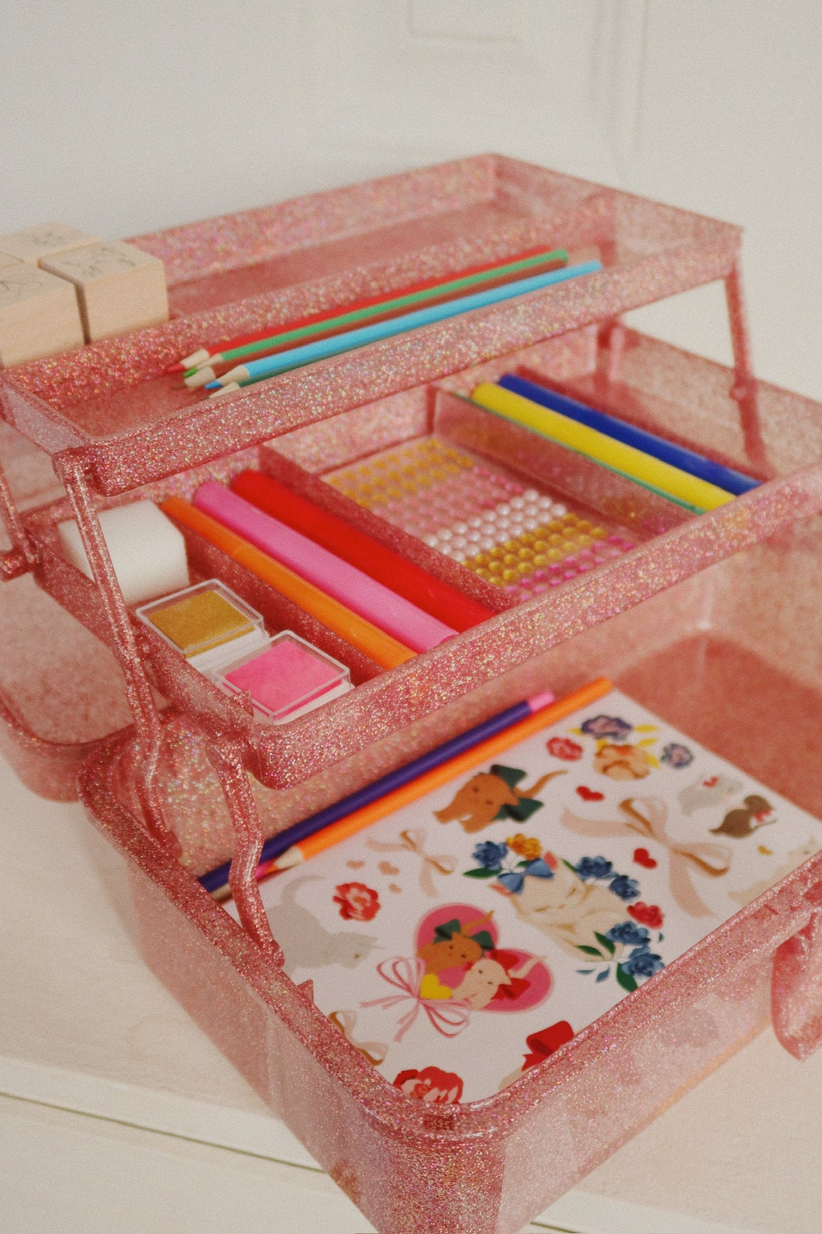 Creative Art Caddy – Glitter Rose | Coming Soon
