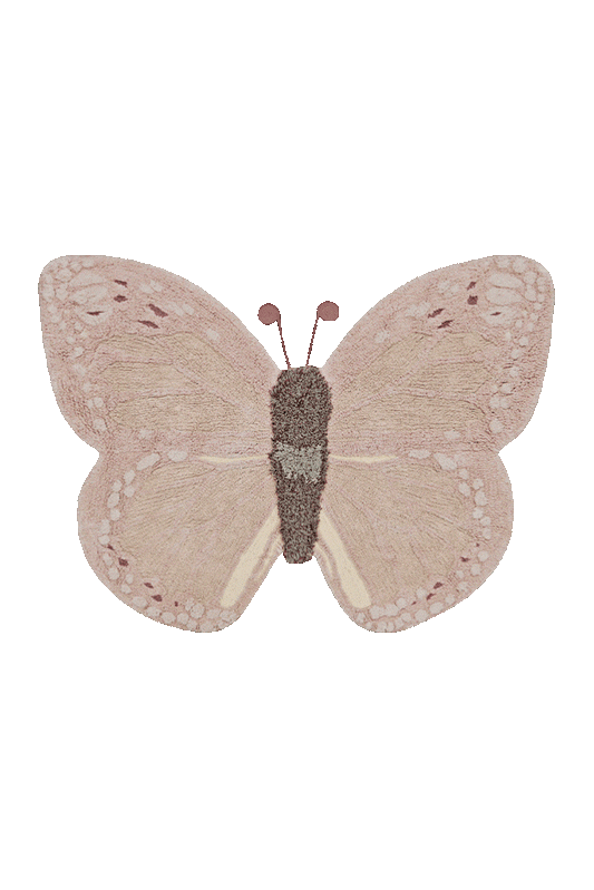 WASHABLE ANIMAL COTTON RUG BABY BUTTERFLY