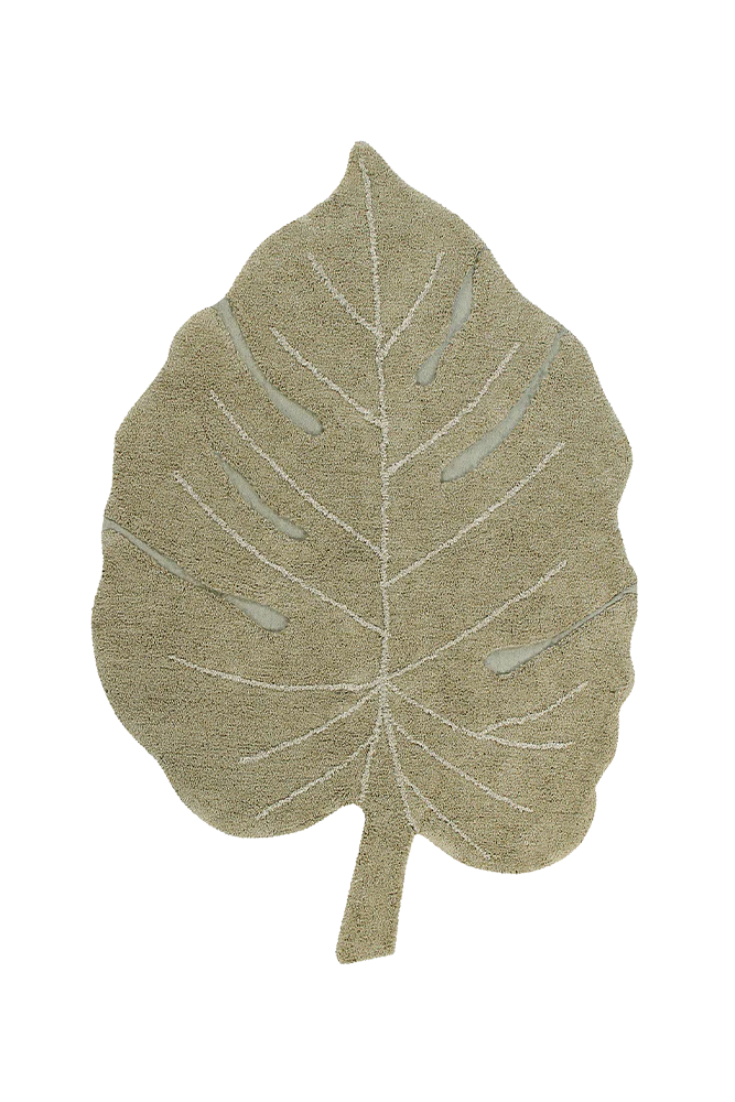 WASHABLE RUG MONSTERA OLIVE