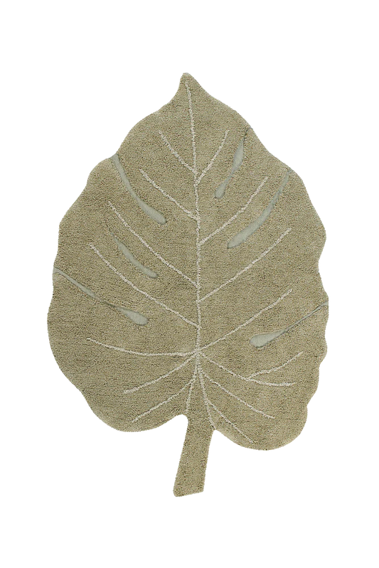 WASHABLE RUG MONSTERA OLIVE